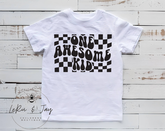 Groovy One Awesome Kid Tee