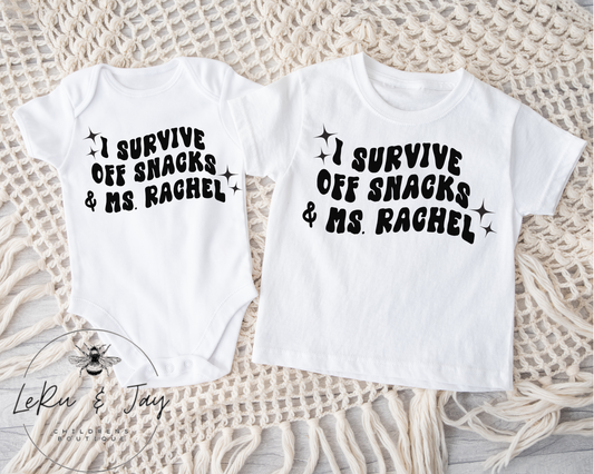 Ms. Rachel & Snacks Tee