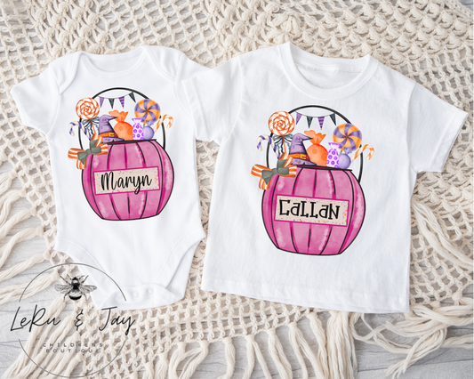 Custom Pink Candy Bucket Tee