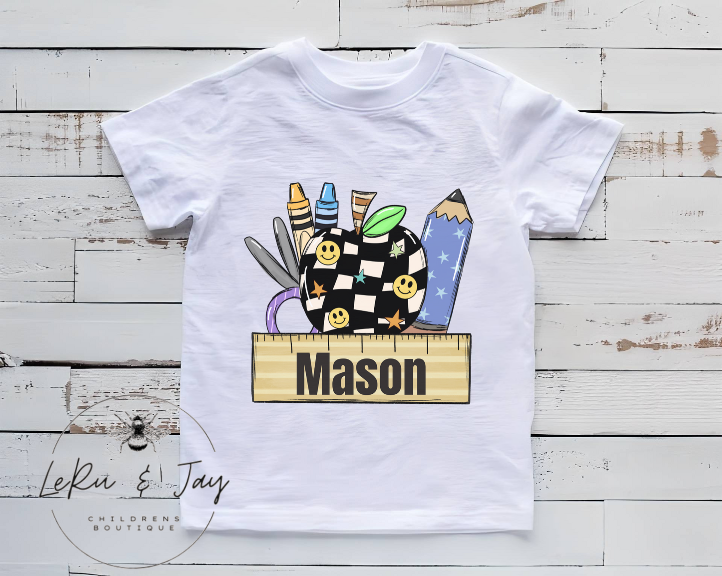 Customizable Cool Kid Apple Back to School Tee