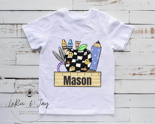 Customizable Cool Kid Apple Back to School Tee