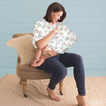 Neutral Rainbow Mom Boss™ Nursing & Shopping Cover