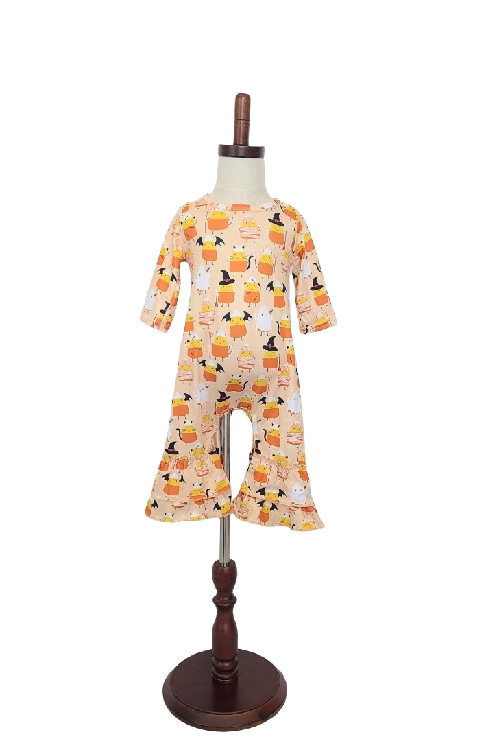 Spooky Candy Corn Romper