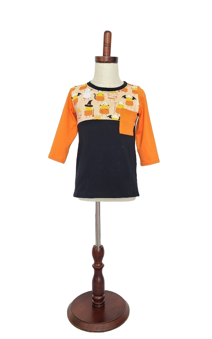 Spooky Candy Corn Pocket Tee