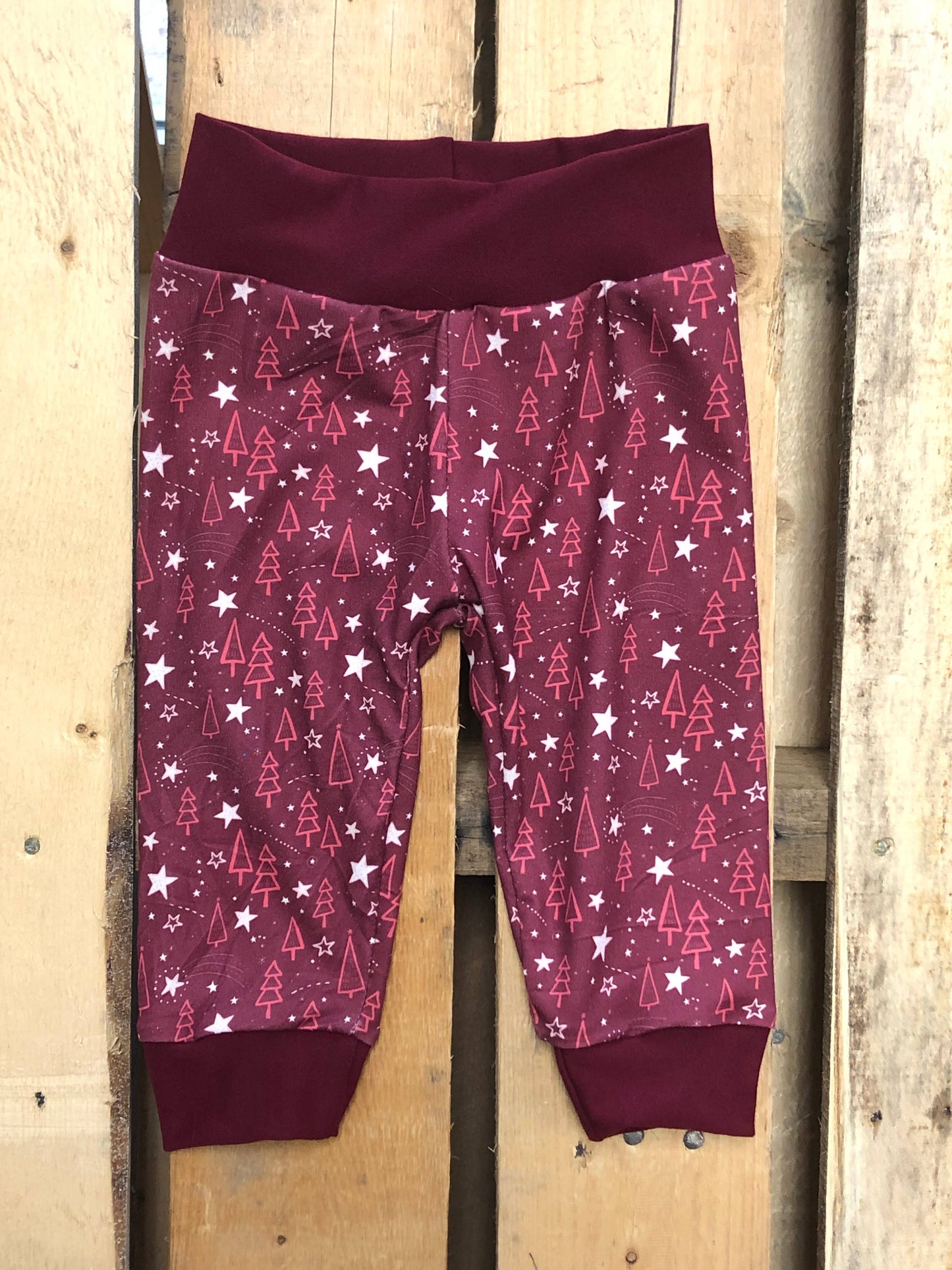 Harem Pants- Wine Winter Tree