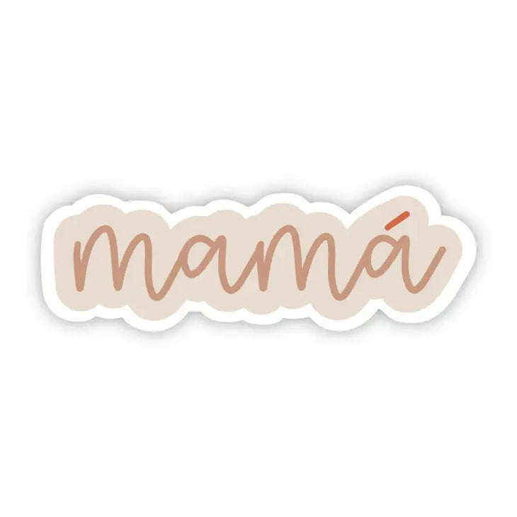Mama Cursive Orange Sticker