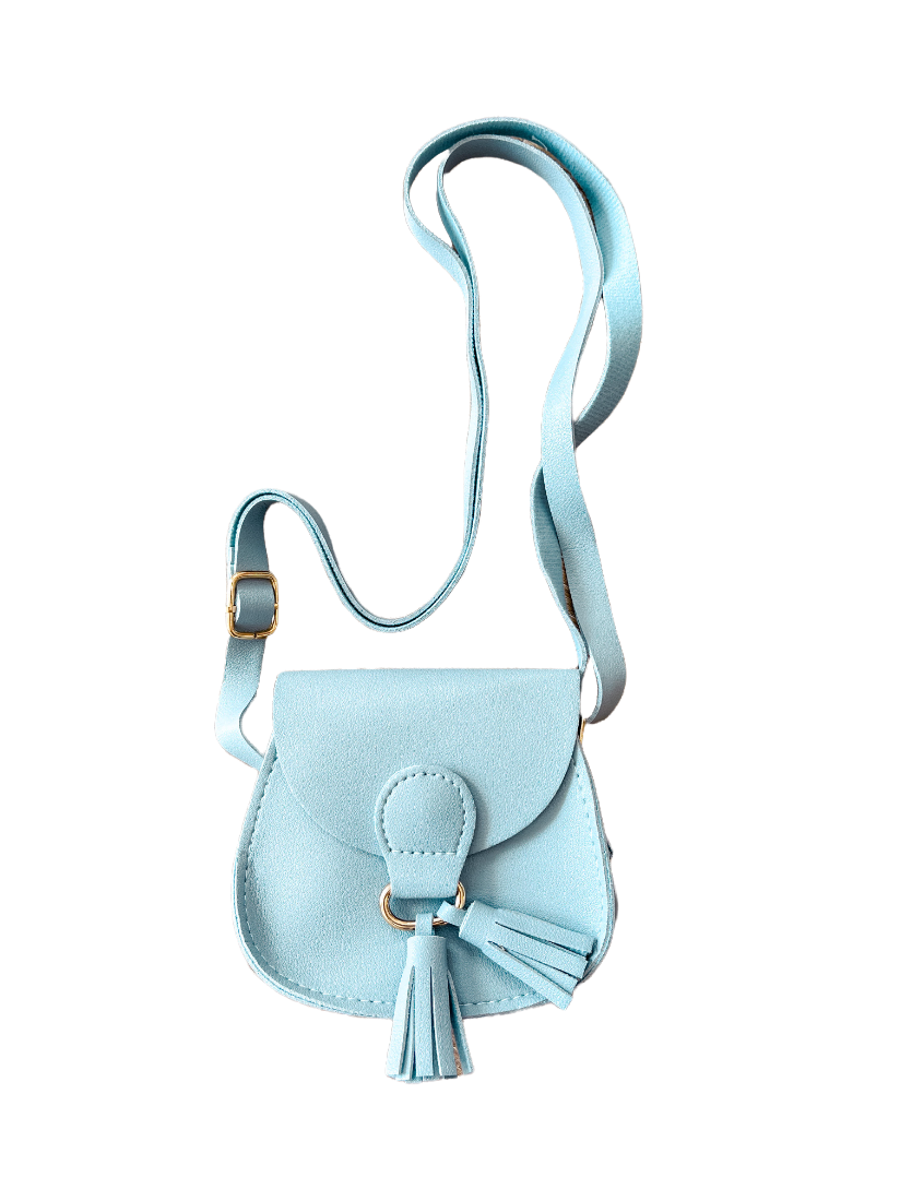 Powder Blue Mini Tassel Purse