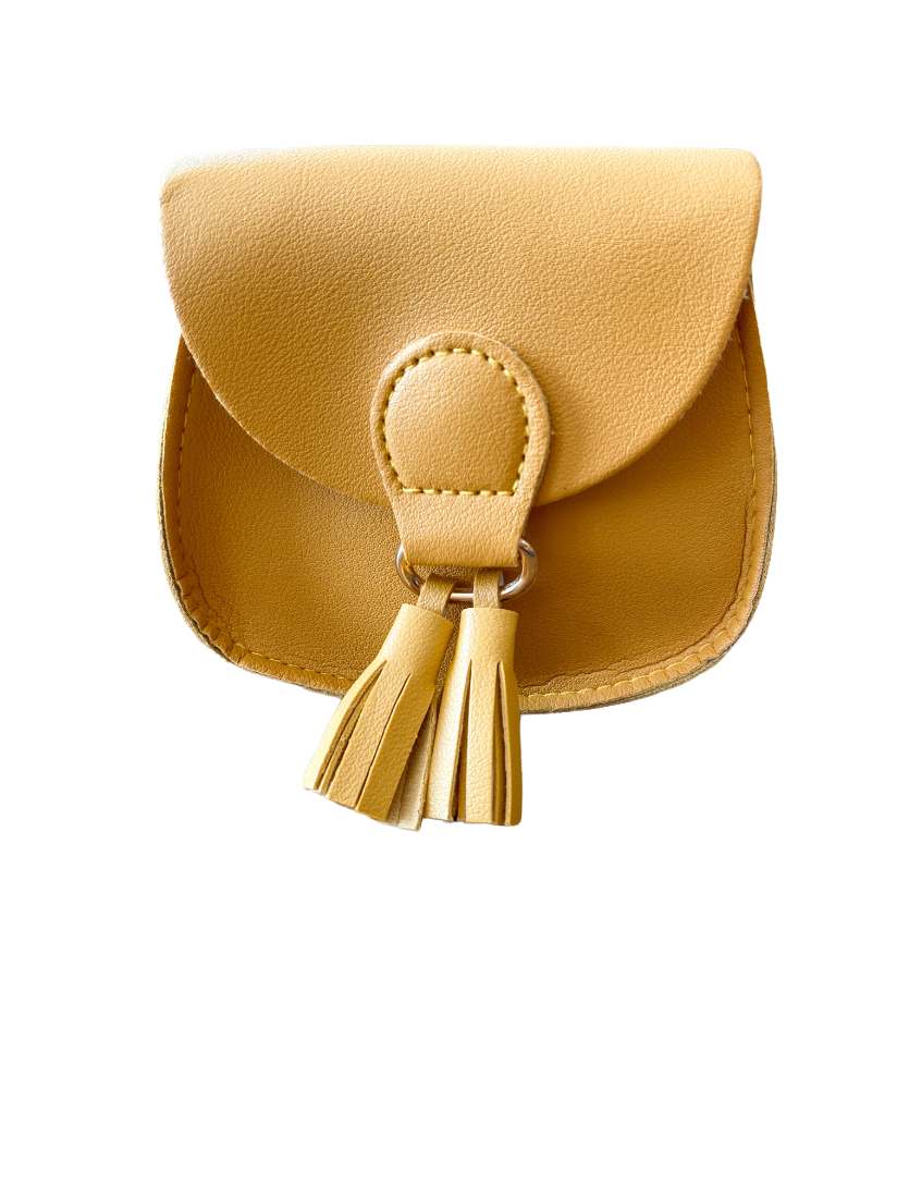 Mustard Tassel Mini Purse