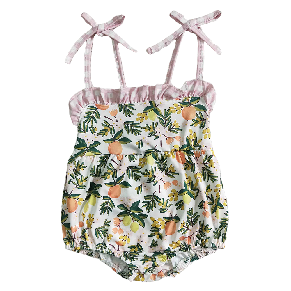 Garden Peaches Bubble Romper