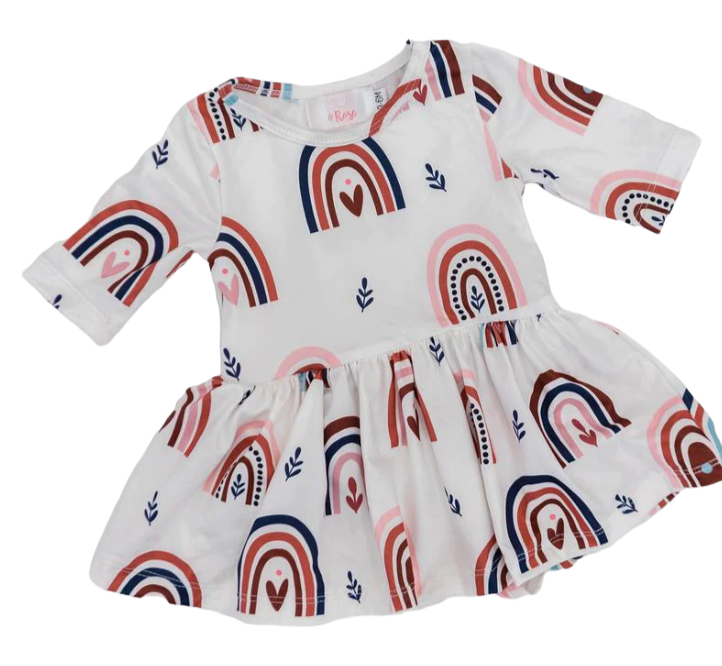 Rainbow Skirted Bodysuit