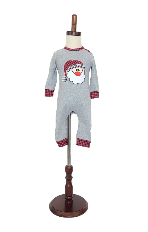 Plaid Boys Santa Romper