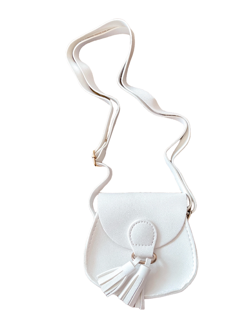 White Tassel Mini Purse