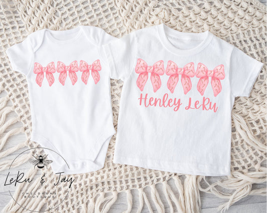 Candy Cane Bow Tee