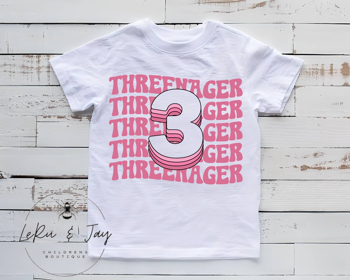 Threenager Tee - Pink