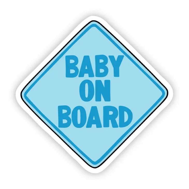 Blue Baby on Board Sticker